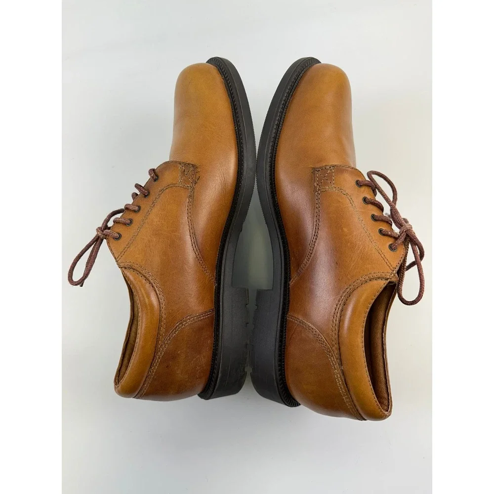 Frye Matthew Oxford Tan Leather Plain Toe Dress Shoes Lace Up Casual Mens 11 M